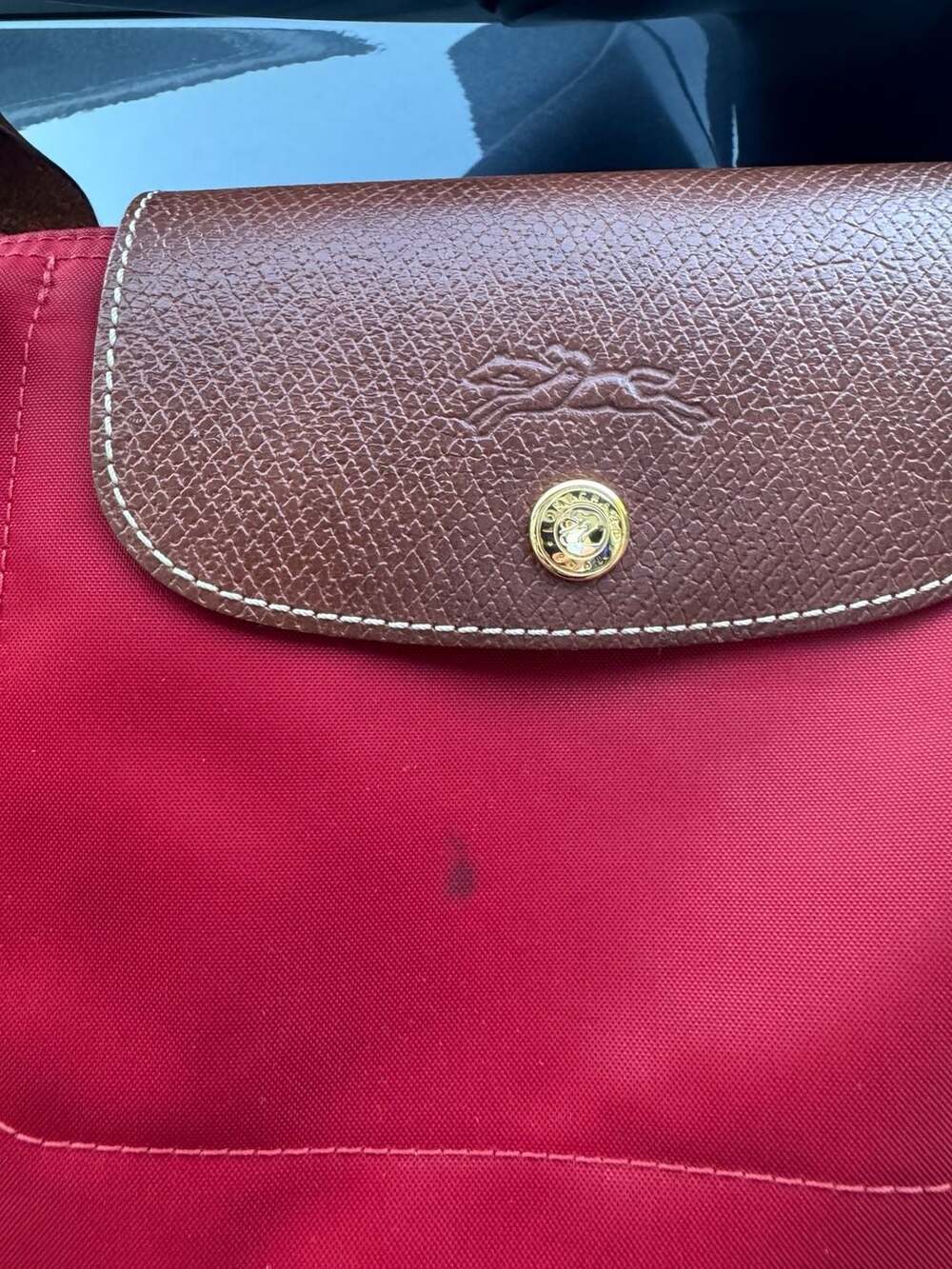 Longchamp Le Pliage Nylon Tote Bag in Red - Picture 3 of 12